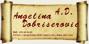 Angelina Dobrišerović vizit kartica